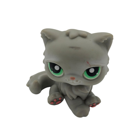 Little Pet Shop‎ Persian Cat - Gray with Pink Paws - Picture 4 of 4